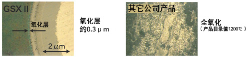 氧化层 约0.3μm、全氧化（产品目录值1200℃）